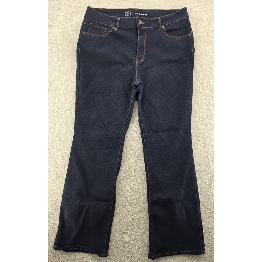 No Boundaries Womens Dark Wash Bootcut Jeans Size 17 Blue Denim Stretch